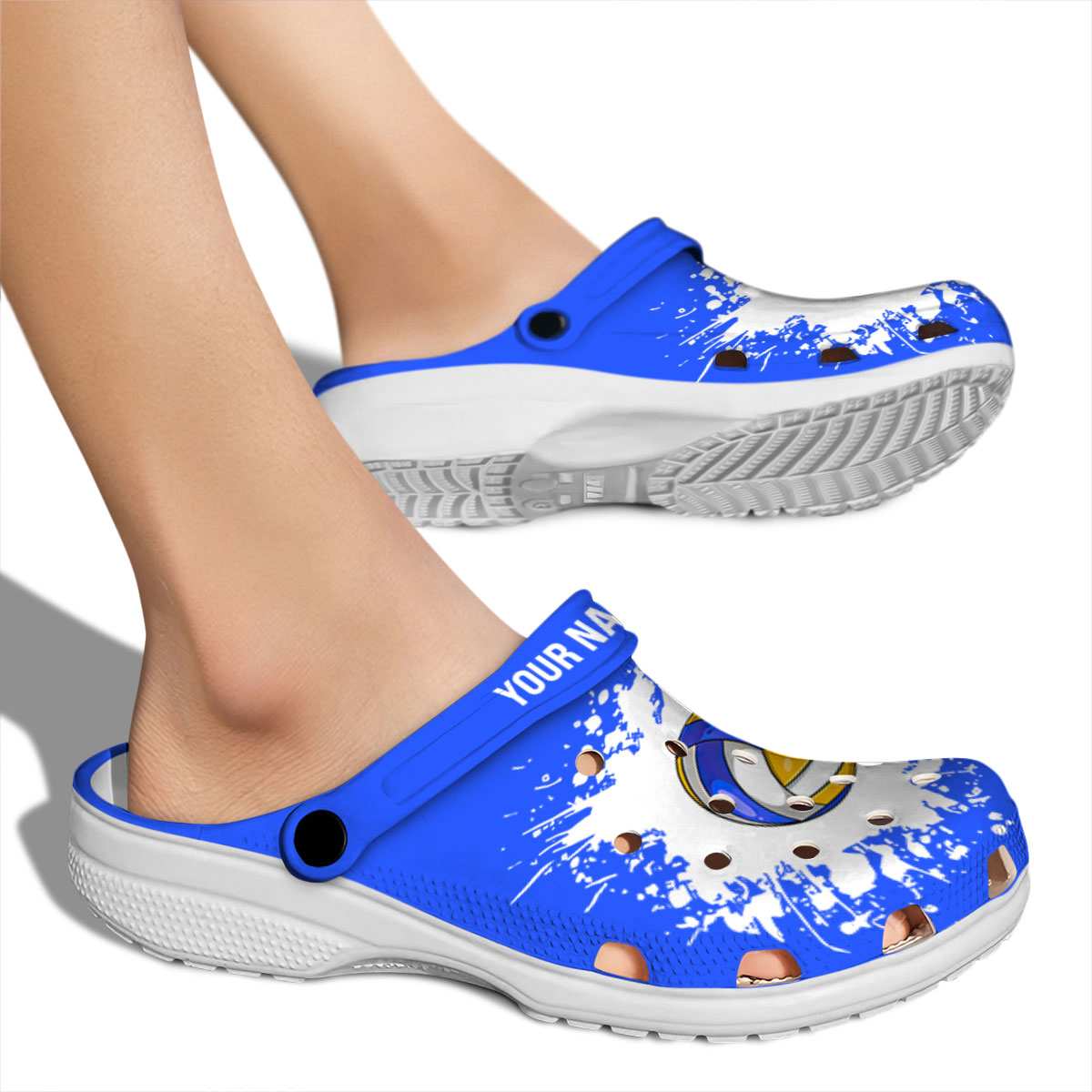 Merchidea Volleyball Sport Crocs Crocband Clogs Shoes Comfortable For Men Women and Kids