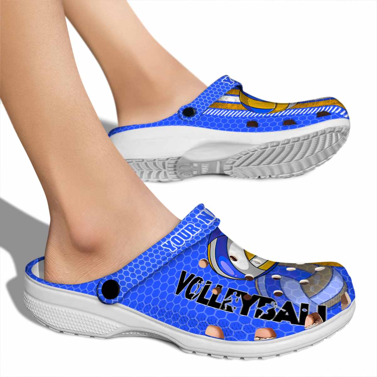 Merchidea Volleyball Sport Crocs Crocband Clogs Shoes Comfortable For Men Women and Kids