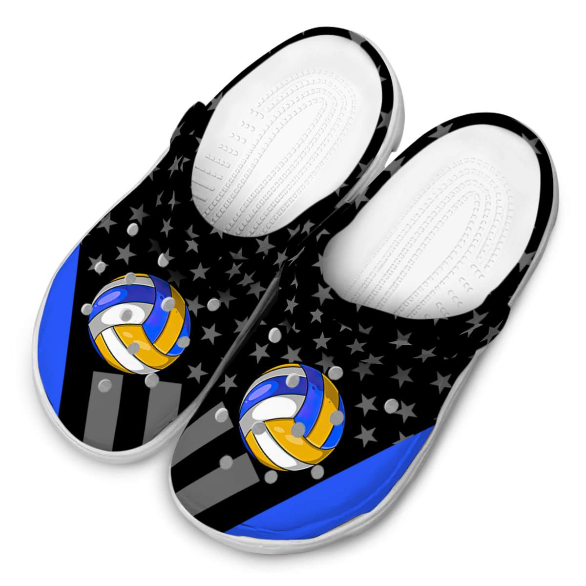 Merchidea Volleyball Sport Crocs Crocband Clogs Shoes Comfortable For Men Women and Kids