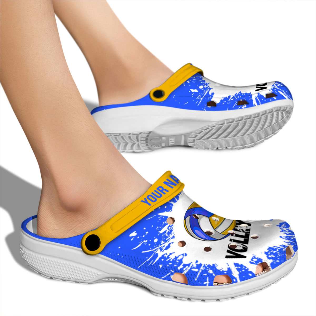 Merchidea Volleyball Sport Crocs Crocband Clogs Shoes Comfortable For Men Women and Kids