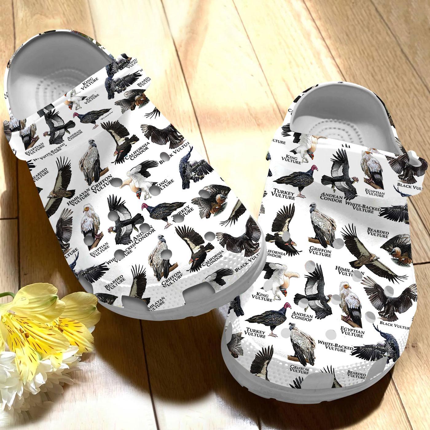 Merchidea Vultures Of The World Crocs Crocband Clogs Shoes Comfortable For Men Women and Kids