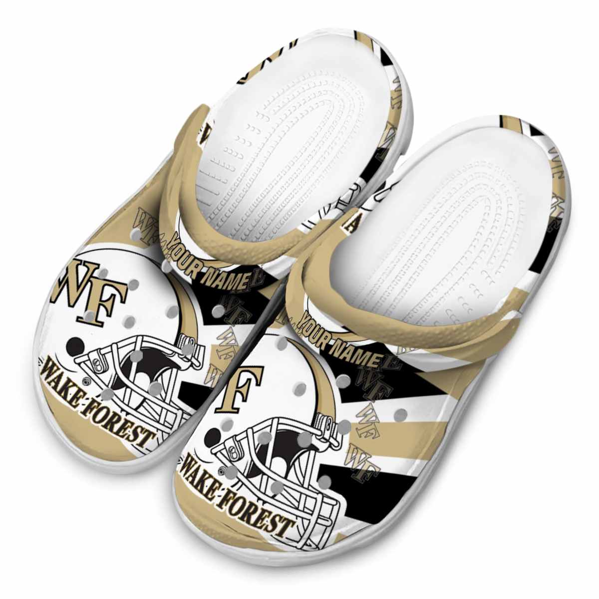Merchidea Wake Forest Demon Deacons NCAA Sport Crocs Crocband Clogs Shoes Comfortable For Men Women and Kids