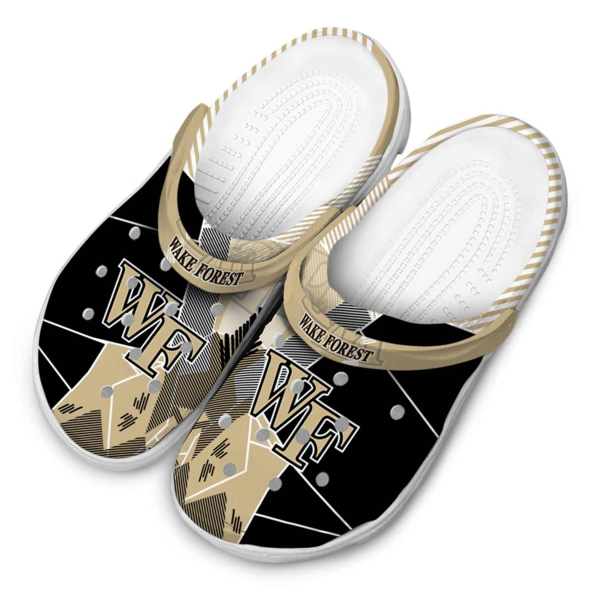 Merchidea Wake Forest Demon Deacons NCAA Sport Crocs Crocband Clogs Shoes Comfortable For Men Women and Kids