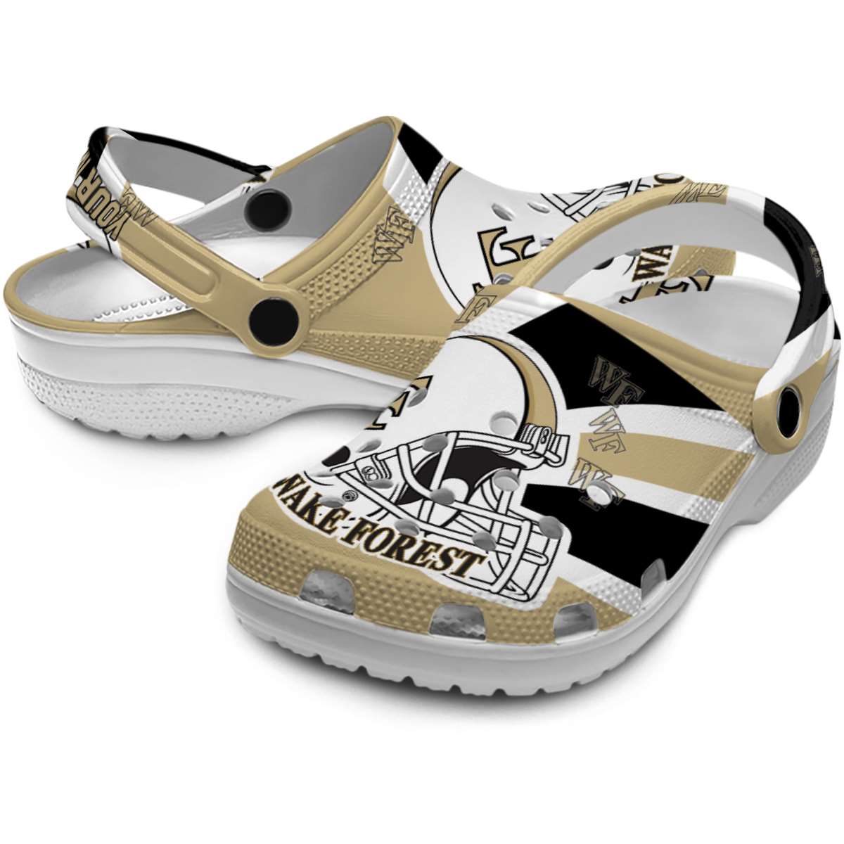 Merchidea Wake Forest Demon Deacons NCAA Sport Crocs Crocband Clogs Shoes Comfortable For Men Women and Kids