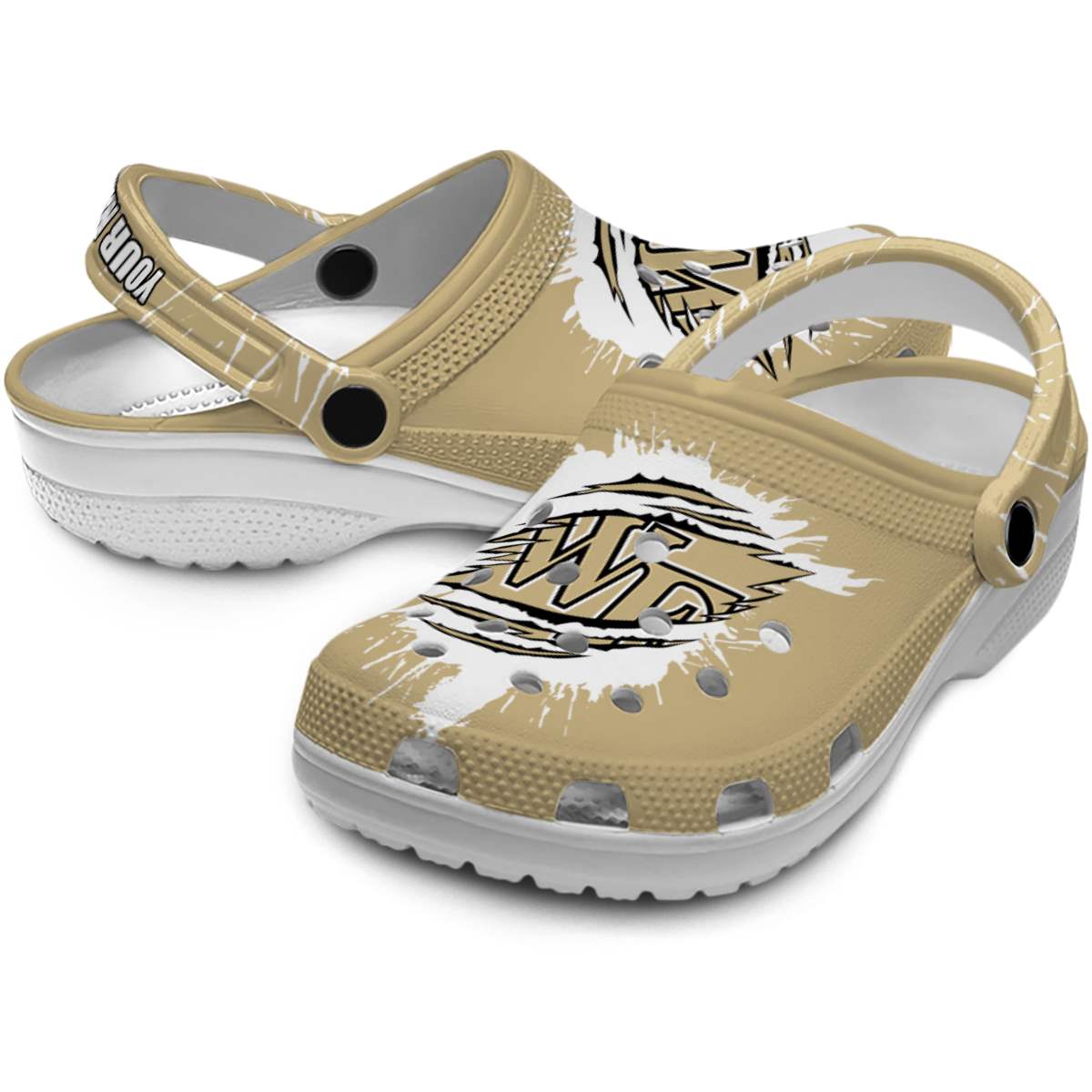 Merchidea Wake Forest Demon Deacons NCAA Sport Crocs Crocband Clogs Shoes Comfortable For Men Women and Kids
