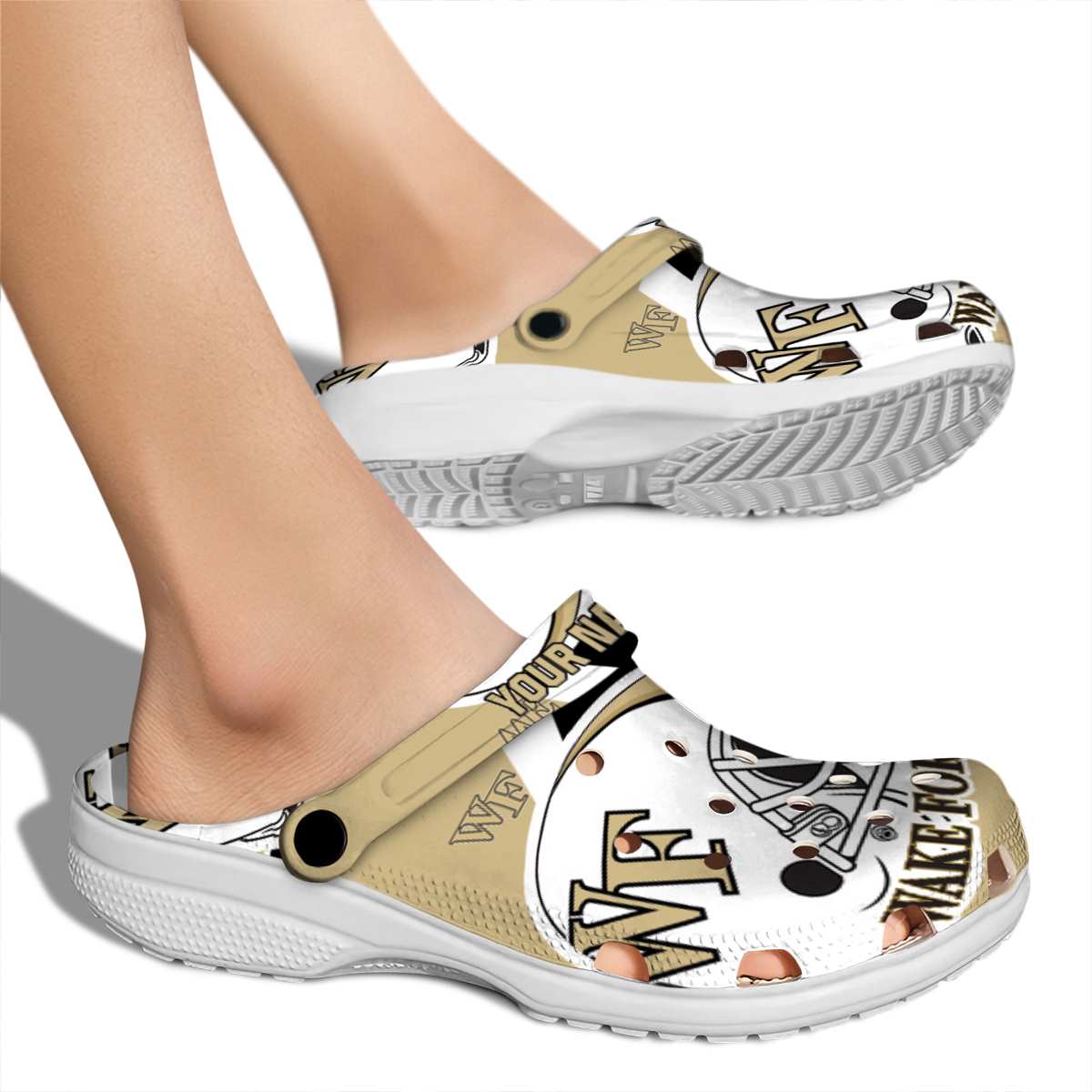 Merchidea Wake Forest Demon Deacons NCAA Sport Crocs Crocband Clogs Shoes Comfortable For Men Women and Kids