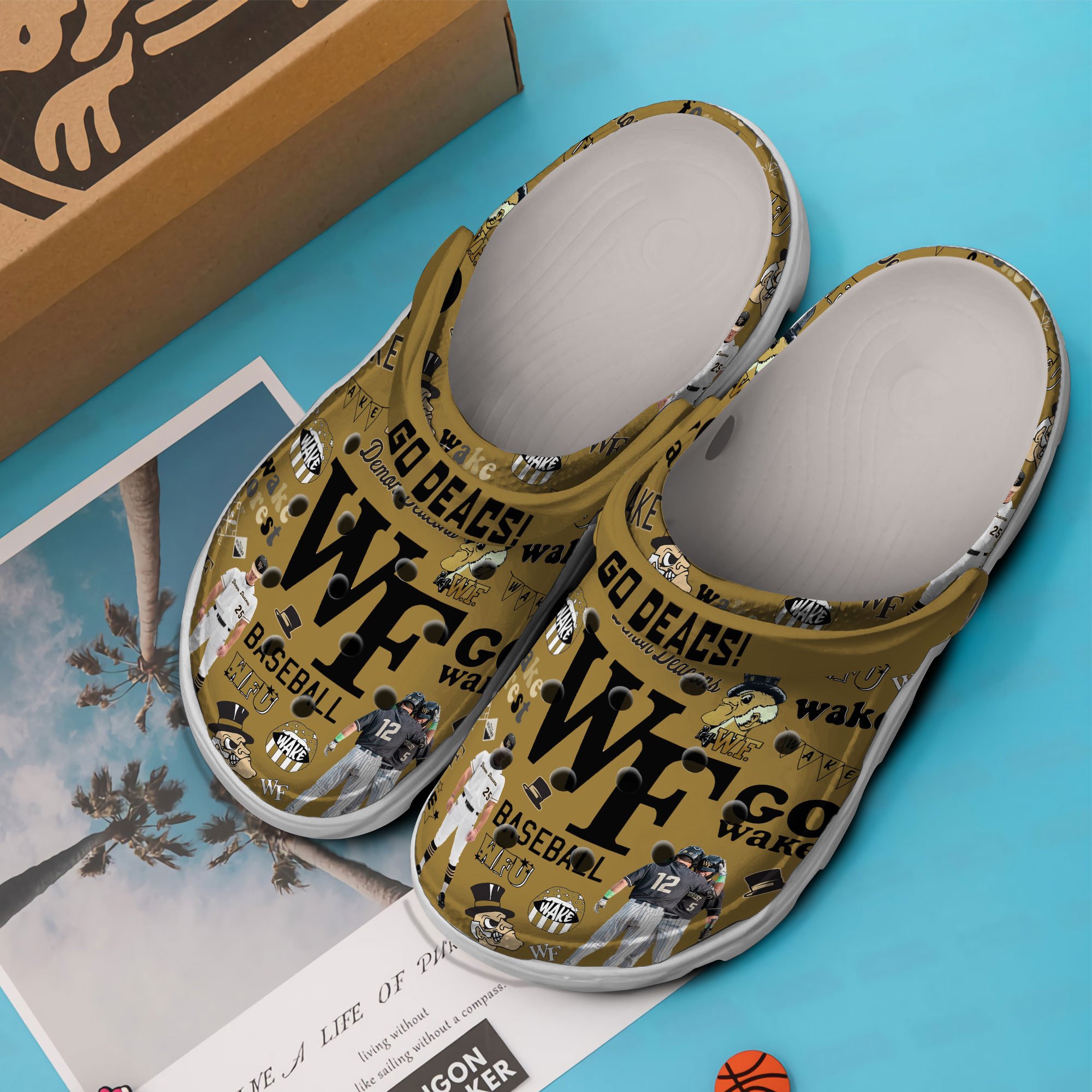 Merchidea Wake Forest Demon Deacons NCAA Sport Crocs Crocband Clogs Shoes Comfortable For Men Women and Kids