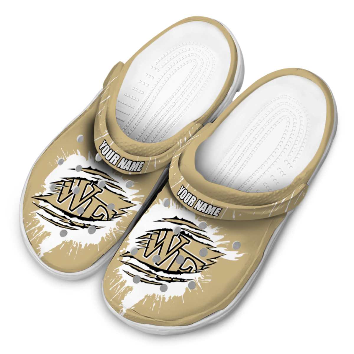 Merchidea Wake Forest Demon Deacons NCAA Sport Crocs Crocband Clogs Shoes Comfortable For Men Women and Kids