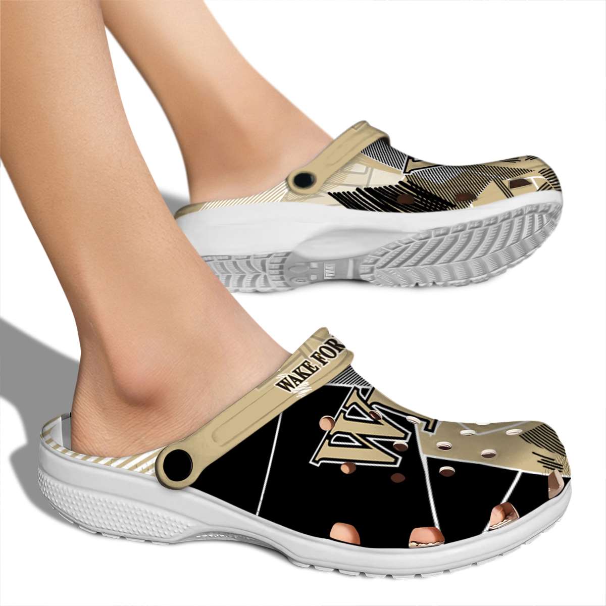 Merchidea Wake Forest Demon Deacons NCAA Sport Crocs Crocband Clogs Shoes Comfortable For Men Women and Kids