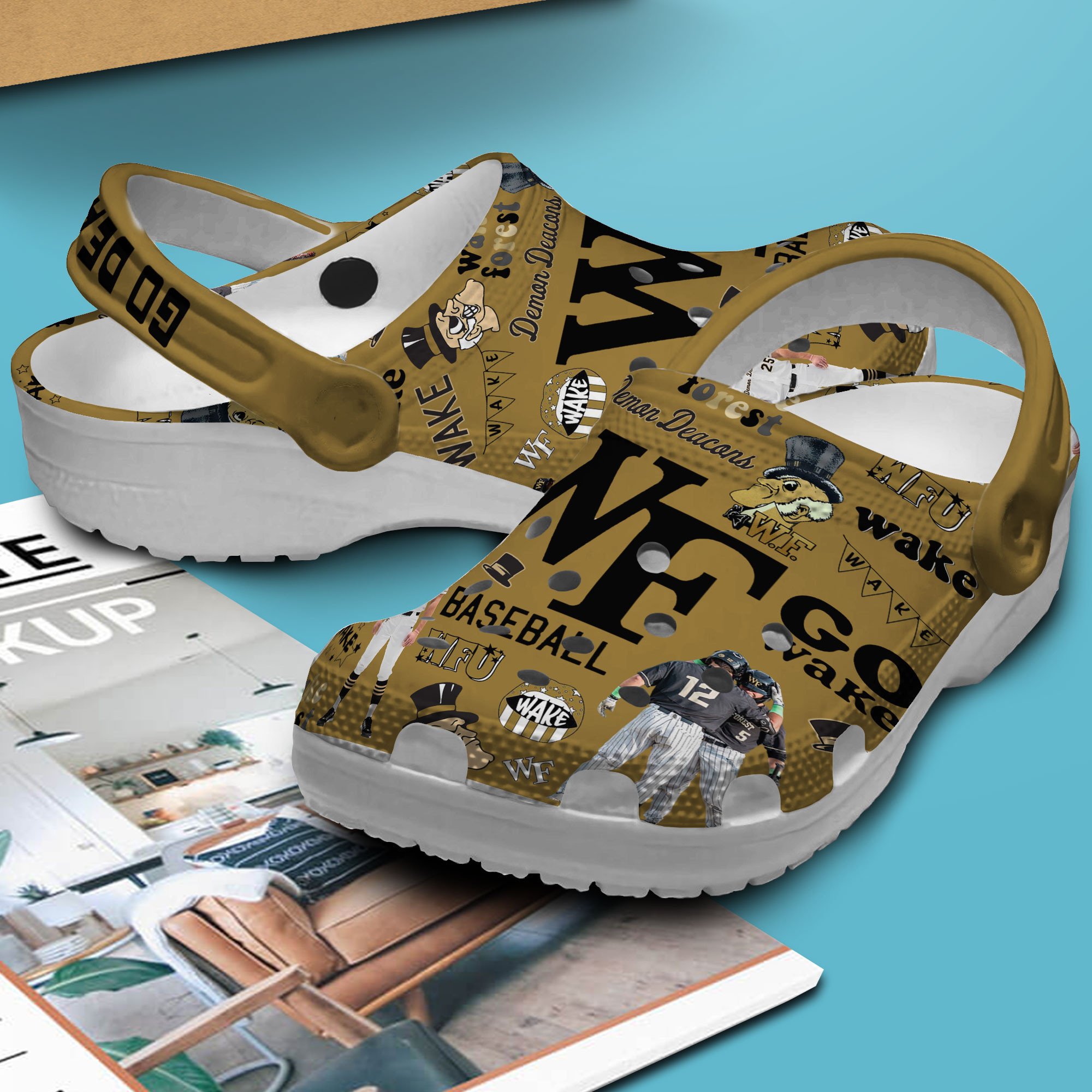 Merchidea Wake Forest Demon Deacons NCAA Sport Crocs Crocband Clogs Shoes Comfortable For Men Women and Kids