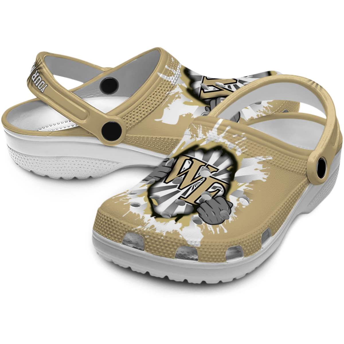 Merchidea Wake Forest Demon Deacons NCAA Sport Crocs Crocband Clogs Shoes Comfortable For Men Women and Kids