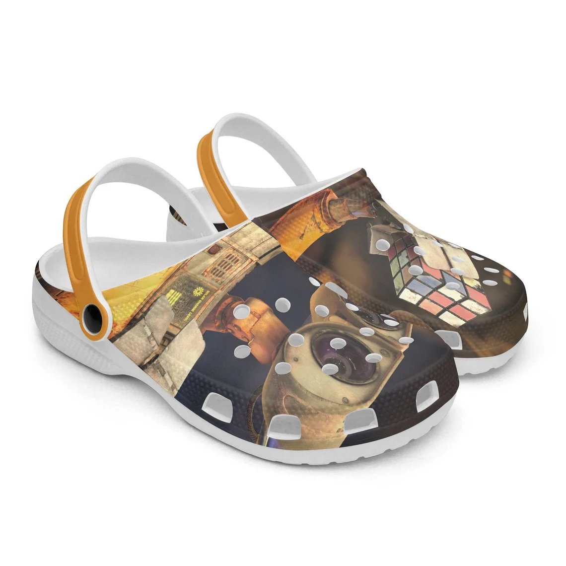 Merchidea Wall-E Cartoon Crocs Crocband Shoes Clogs Custom Name For Men Women and Kids