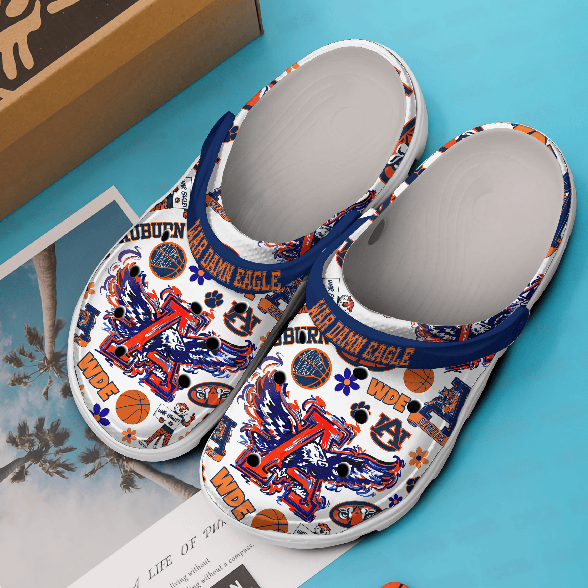 Merchidea War Damn Eagles NCAA Sport Crocs Crocband Clogs Shoes Comfortable For Men Women and Kids