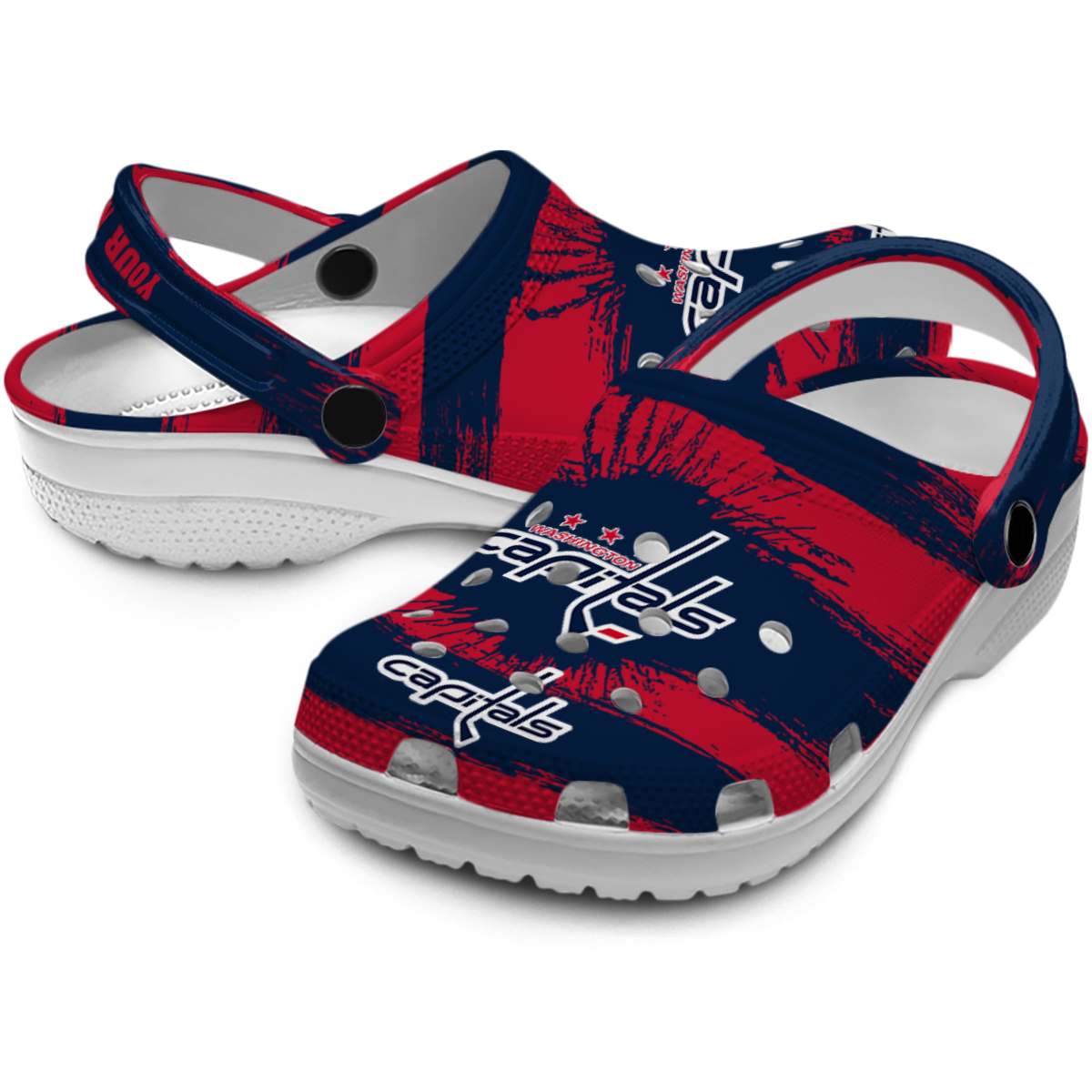 Merchidea Washington Capitals NHL Sport Crocs Crocband Clogs Shoes Comfortable For Men Women and Kids