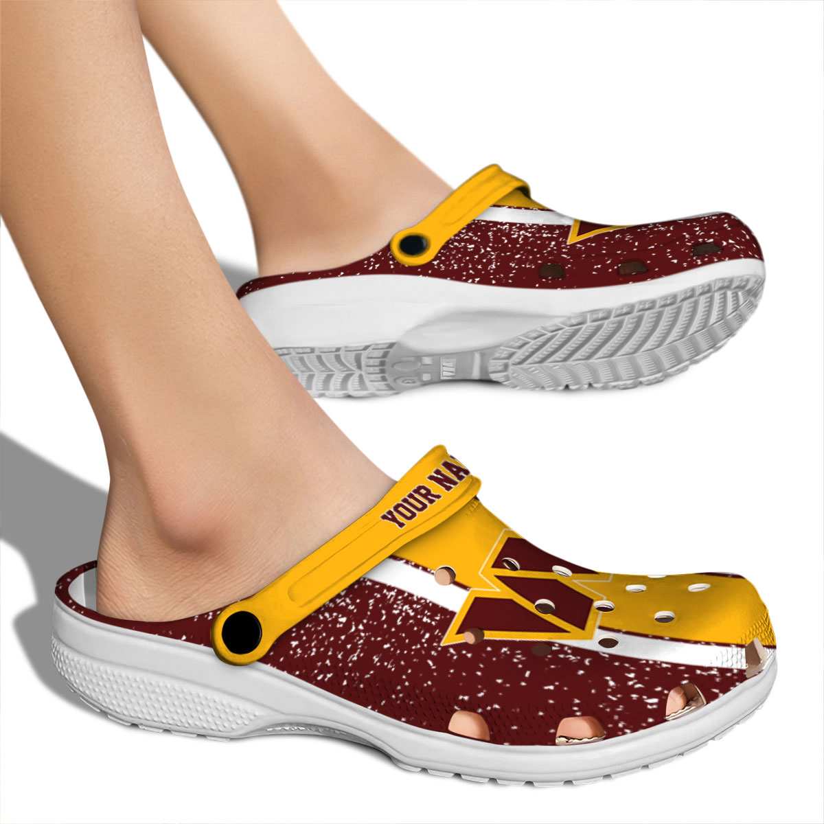 Merchidea Washington Commanders NFL Sport Crocs Crocband Clogs Shoes Comfortable For Men Women and Kids