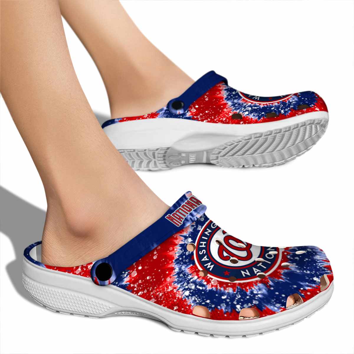 Merchidea Washington Nationals MLB Sport Crocs Crocband Clogs Shoes Comfortable For Men Women and Kids