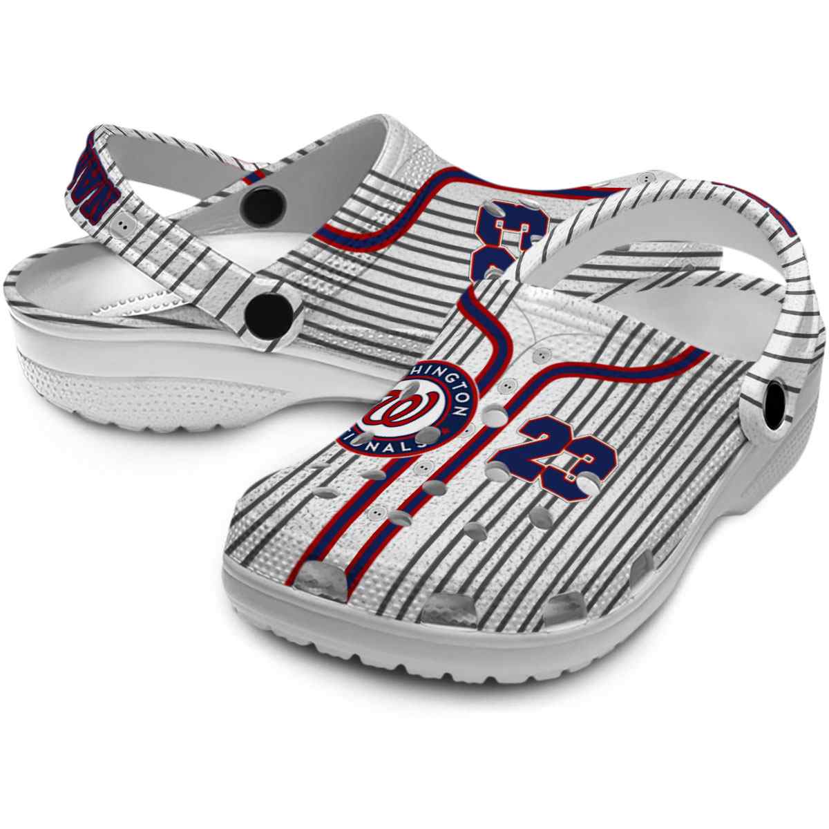 Merchidea Washington Nationals MLB Sport Crocs Crocband Clogs Shoes Comfortable For Men Women and Kids