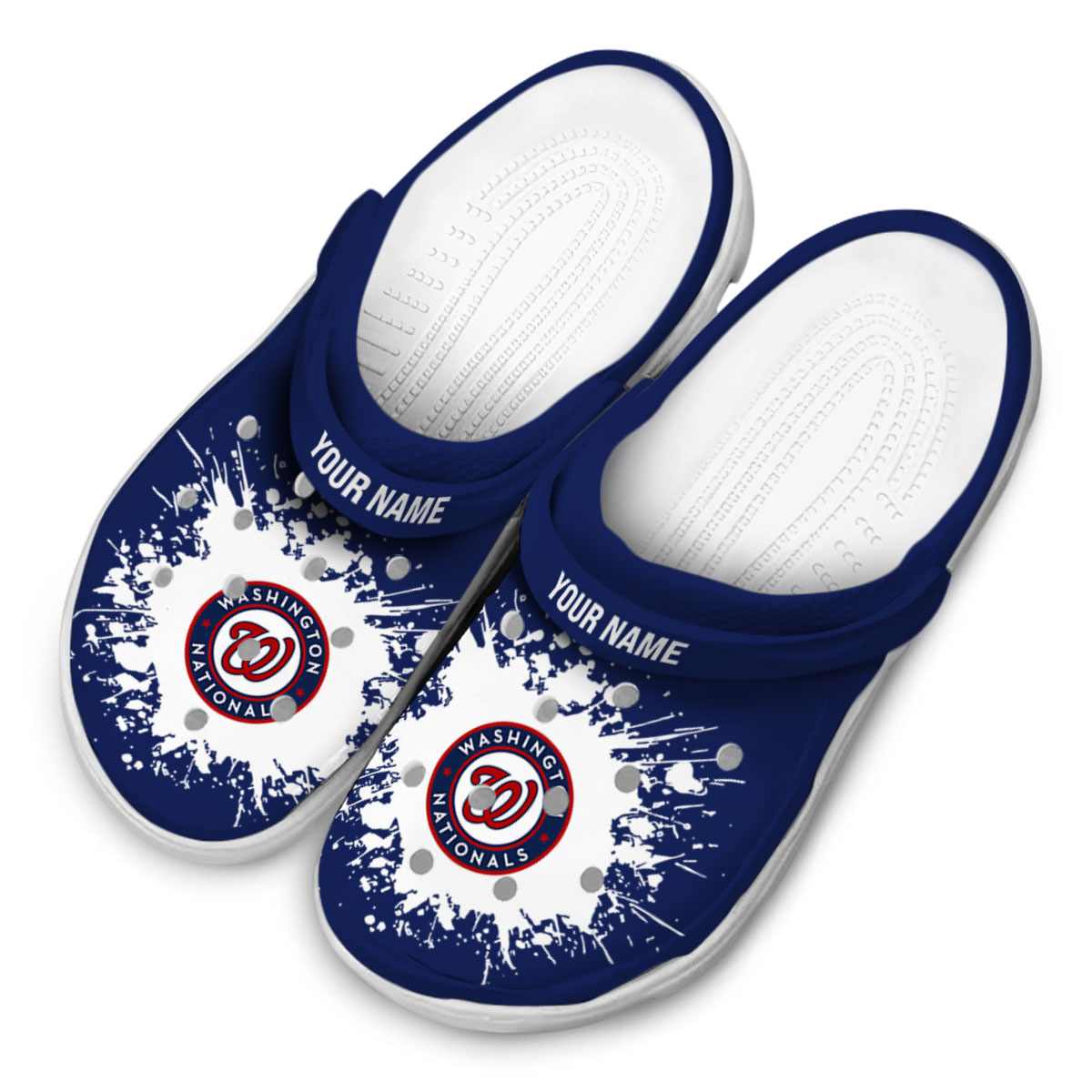 Merchidea Washington Nationals MLB Sport Crocs Crocband Clogs Shoes Comfortable For Men Women and Kids