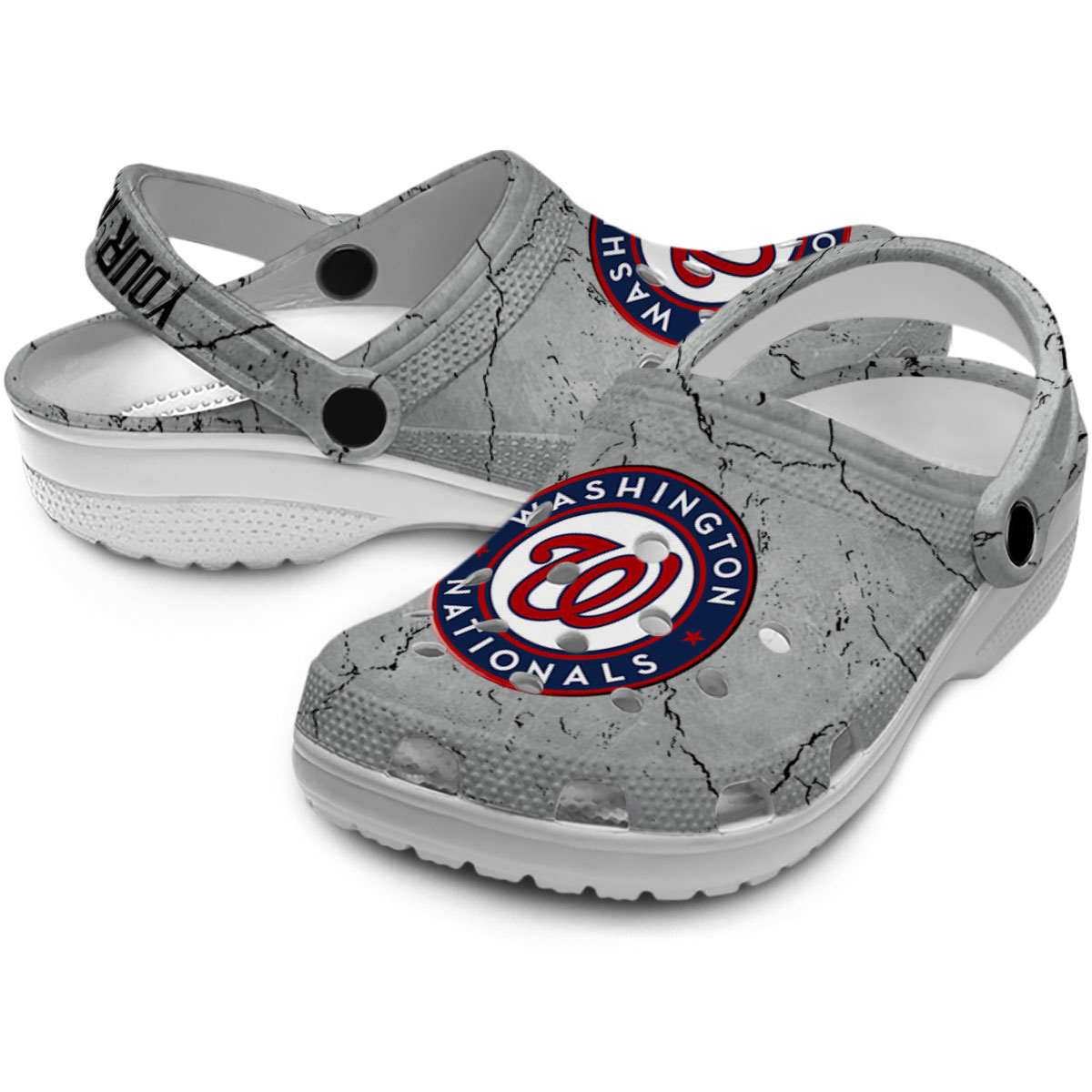 Merchidea Washington Nationals MLB Sport Crocs Crocband Clogs Shoes Comfortable For Men Women and Kids