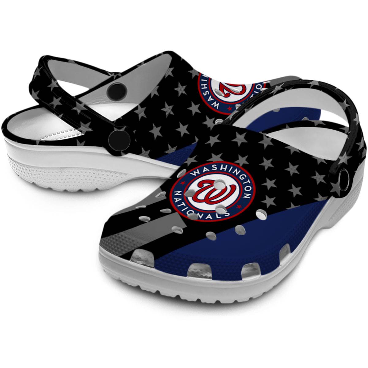 Merchidea Washington Nationals MLB Sport Crocs Crocband Clogs Shoes Comfortable For Men Women and Kids