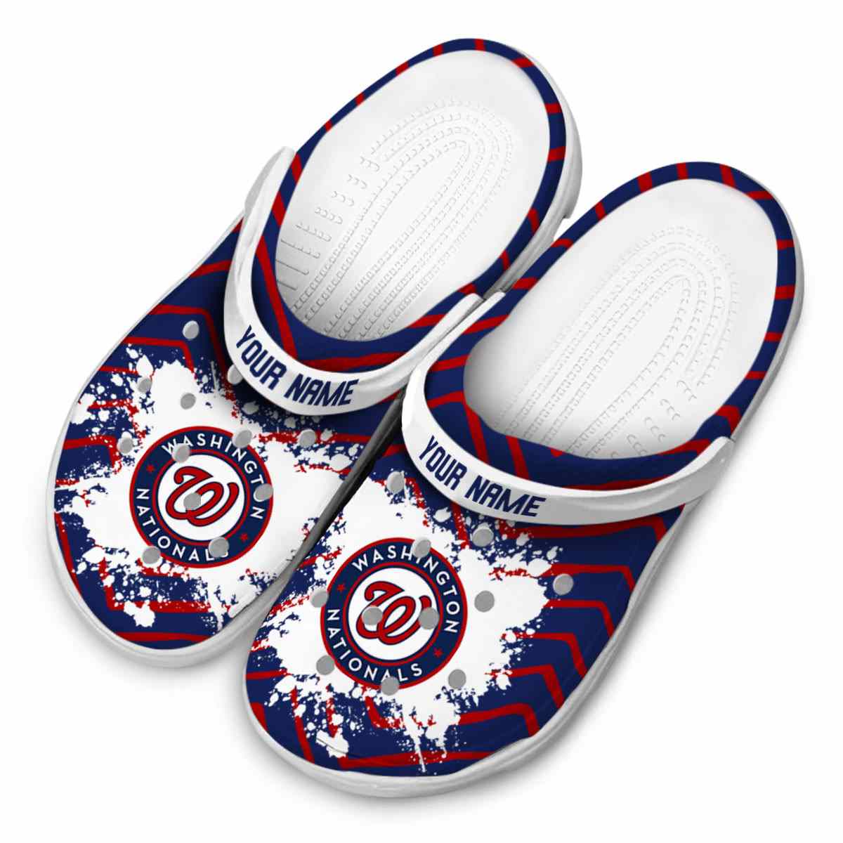 Merchidea Washington Nationals MLB Sport Crocs Crocband Clogs Shoes Comfortable For Men Women and Kids