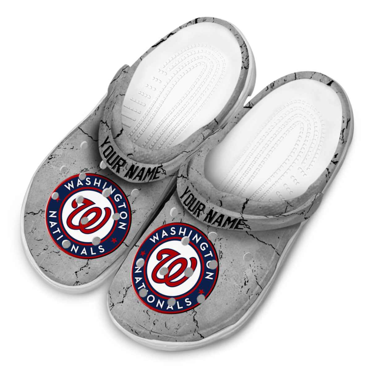 Merchidea Washington Nationals MLB Sport Crocs Crocband Clogs Shoes Comfortable For Men Women and Kids