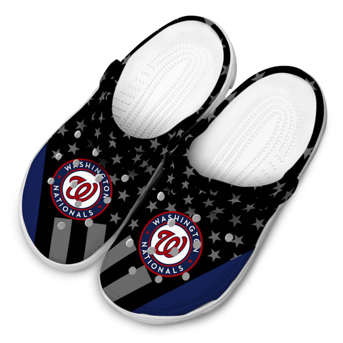 Merchidea Washington Nationals MLB Sport Crocs Crocband Clogs Shoes Comfortable For Men Women and Kids