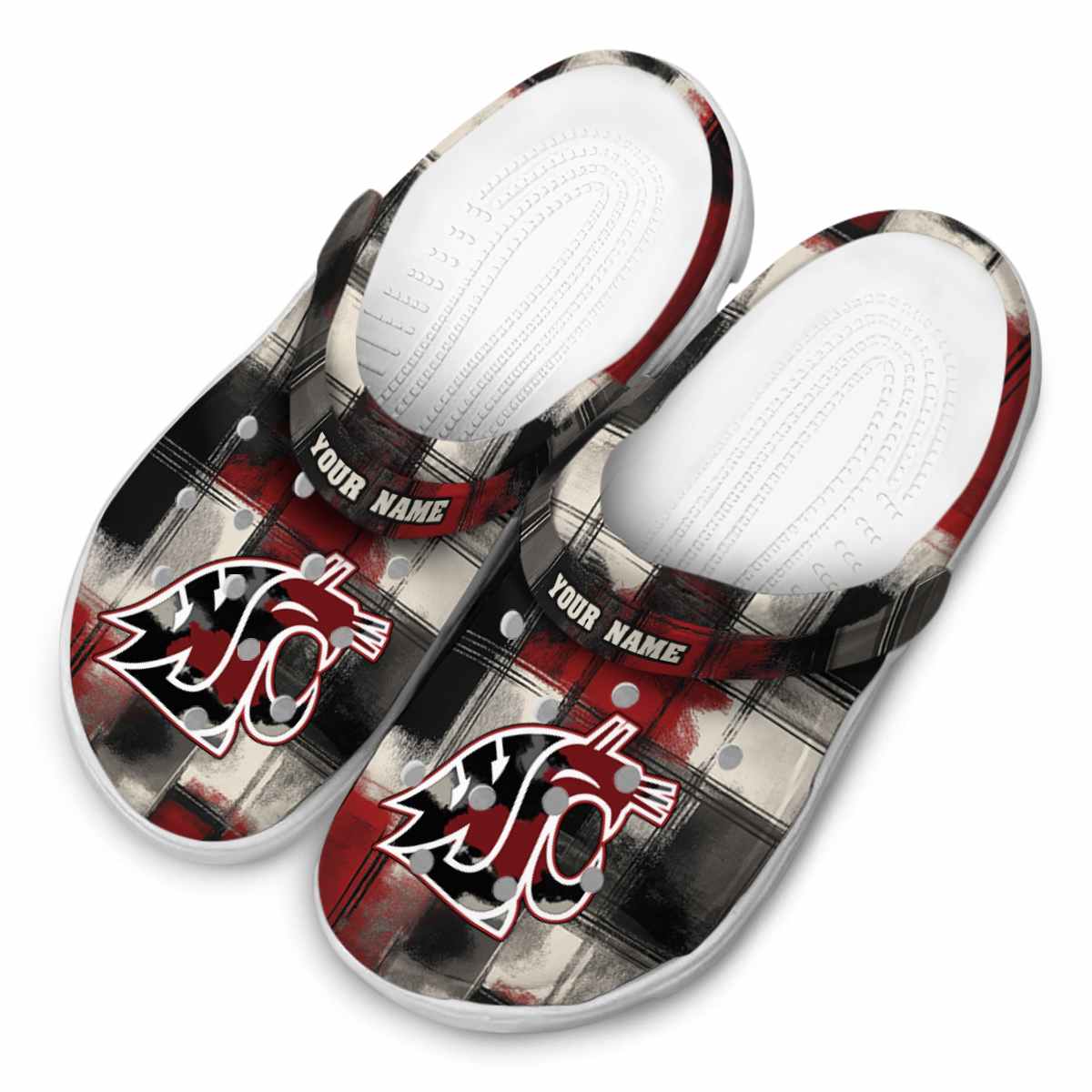 Merchidea Washington State Cougars NCAA Sport Crocs Crocband Clogs Shoes Comfortable For Men Women and Kids