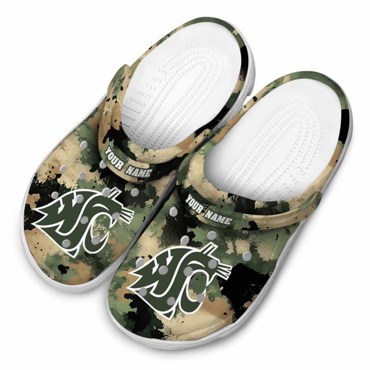 Merchidea Washington State Cougars NCAA Sport Crocs Crocband Clogs Shoes Comfortable For Men Women and Kids