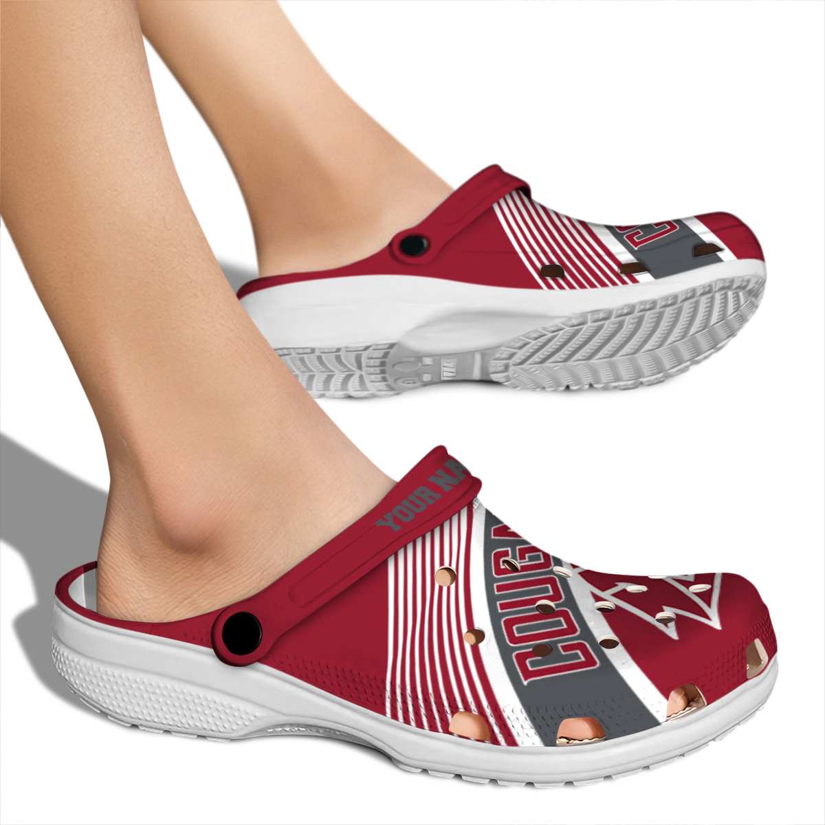 Merchidea Washington State Cougars NCAA Sport Crocs Crocband Clogs Shoes Comfortable For Men Women and Kids