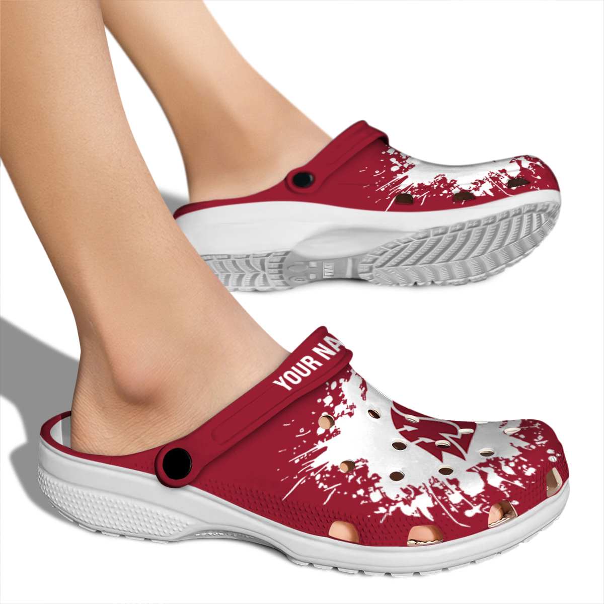 Merchidea Washington State Cougars NCAA Sport Crocs Crocband Clogs Shoes Comfortable For Men Women and Kids