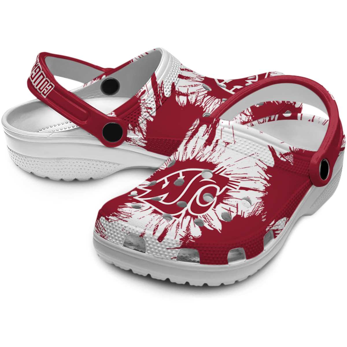 Merchidea Washington State Cougars NCAA Sport Crocs Crocband Clogs Shoes Comfortable For Men Women and Kids
