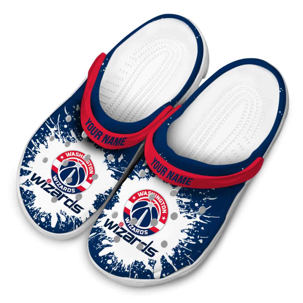 Merchidea Washington Wizards NBA Sport Crocs Crocband Clogs Shoes Comfortable For Men Women and Kids