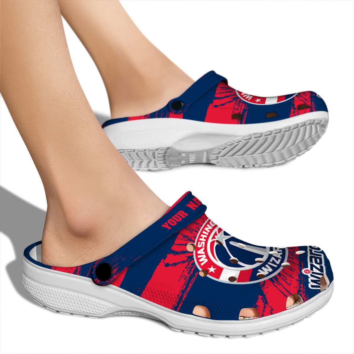 Merchidea Washington Wizards NBA Sport Crocs Crocband Clogs Shoes Comfortable For Men Women and Kids