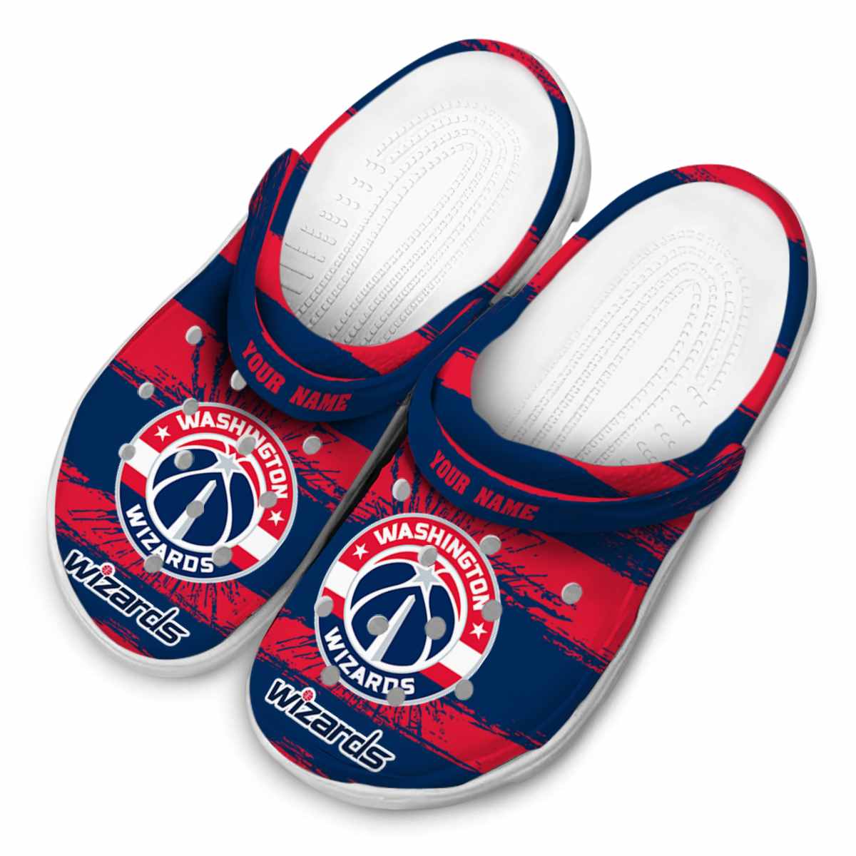 Merchidea Washington Wizards NBA Sport Crocs Crocband Clogs Shoes Comfortable For Men Women and Kids
