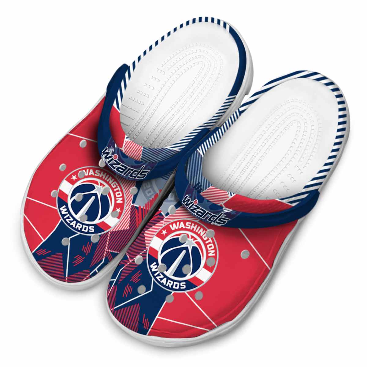 Merchidea Washington Wizards NBA Sport Crocs Crocband Clogs Shoes Comfortable For Men Women and Kids