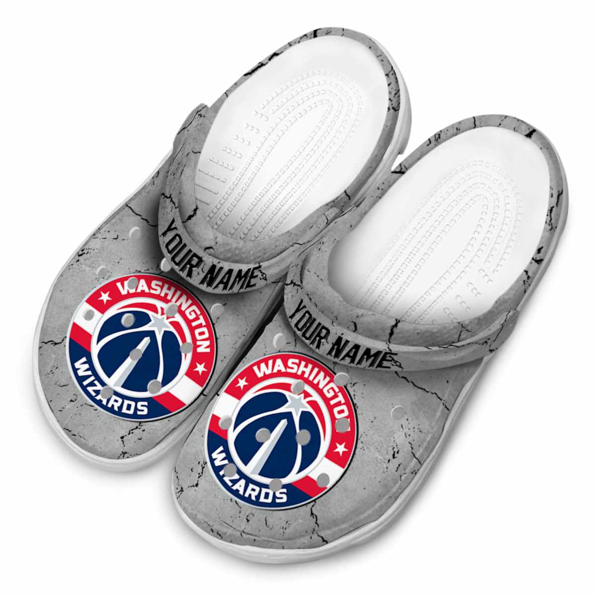 Merchidea Washington Wizards NBA Sport Crocs Crocband Clogs Shoes Comfortable For Men Women and Kids
