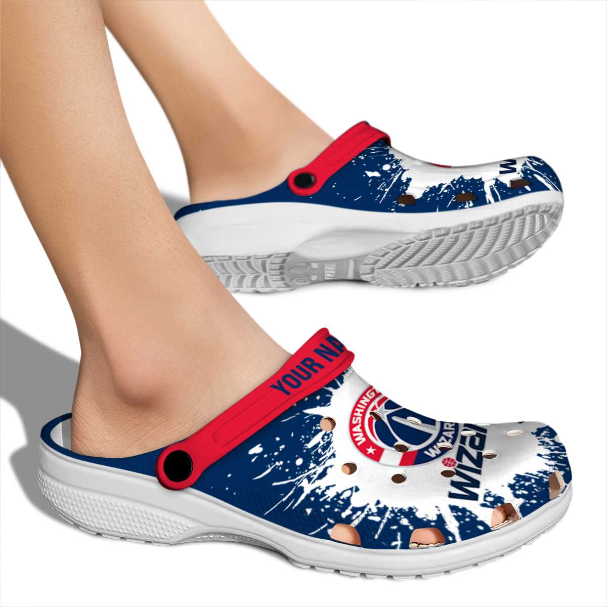 Merchidea Washington Wizards NBA Sport Crocs Crocband Clogs Shoes Comfortable For Men Women and Kids