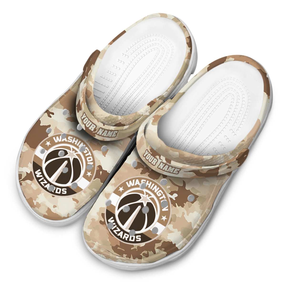 Merchidea Washington Wizards NBA Sport Crocs Crocband Clogs Shoes Comfortable For Men Women and Kids