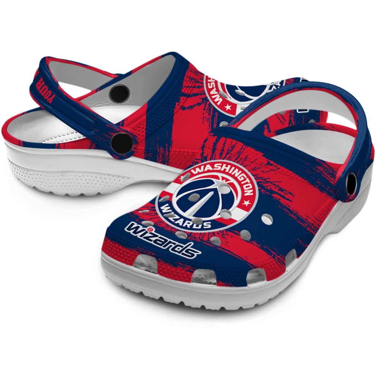 Merchidea Washington Wizards NBA Sport Crocs Crocband Clogs Shoes Comfortable For Men Women and Kids