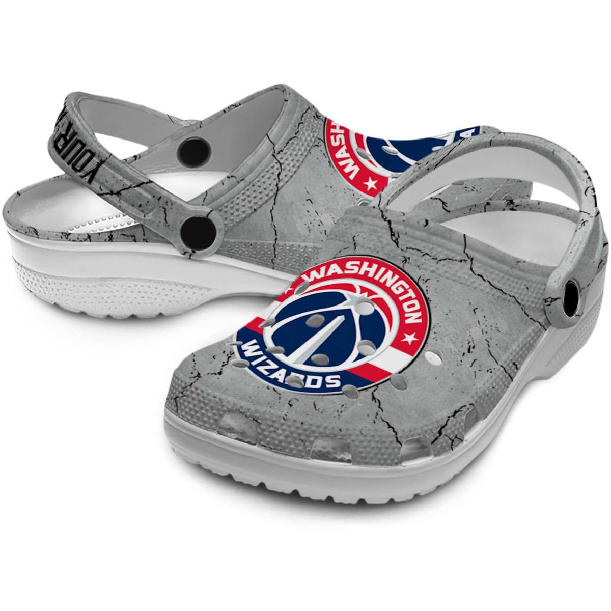 Merchidea Washington Wizards NBA Sport Crocs Crocband Clogs Shoes Comfortable For Men Women and Kids