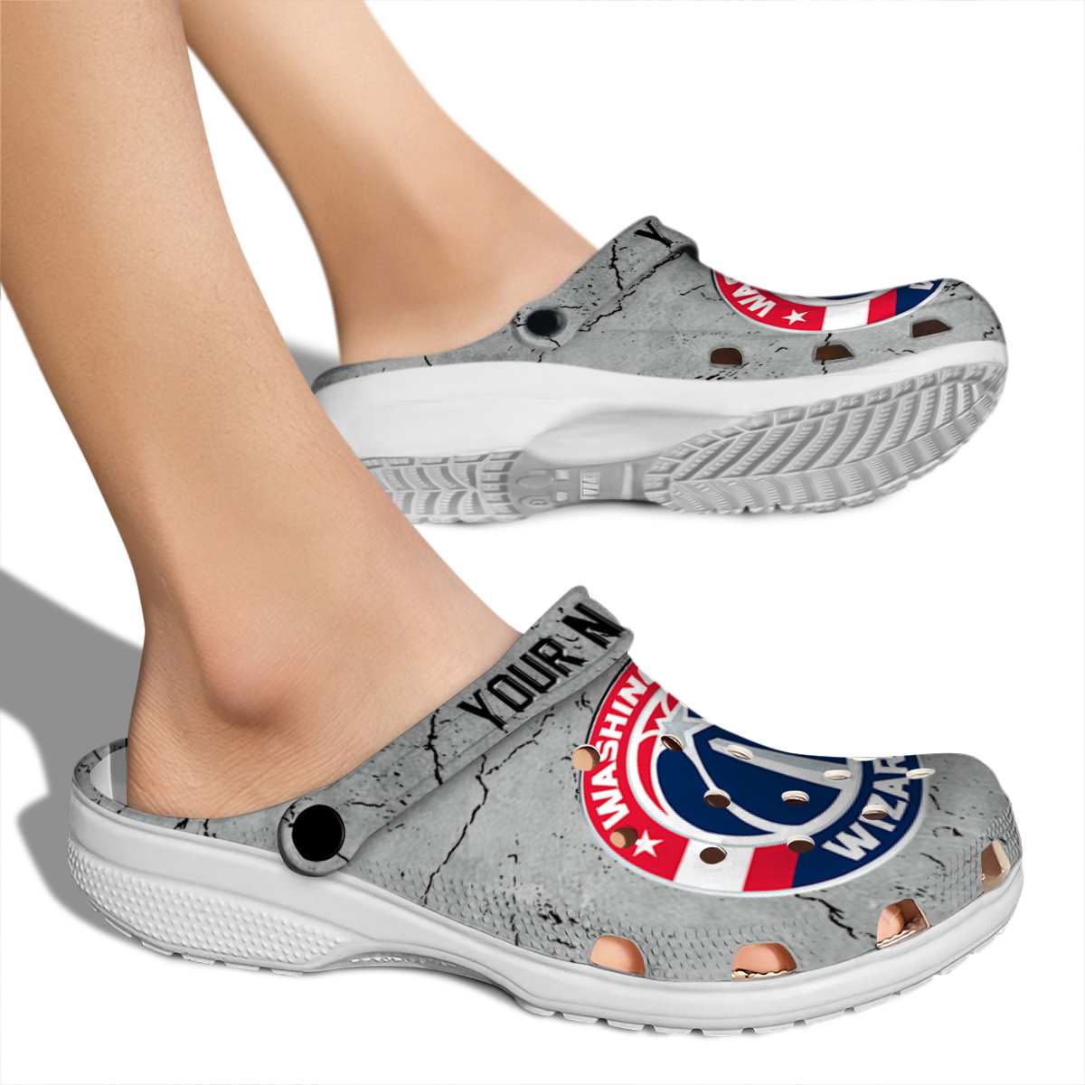 Merchidea Washington Wizards NBA Sport Crocs Crocband Clogs Shoes Comfortable For Men Women and Kids