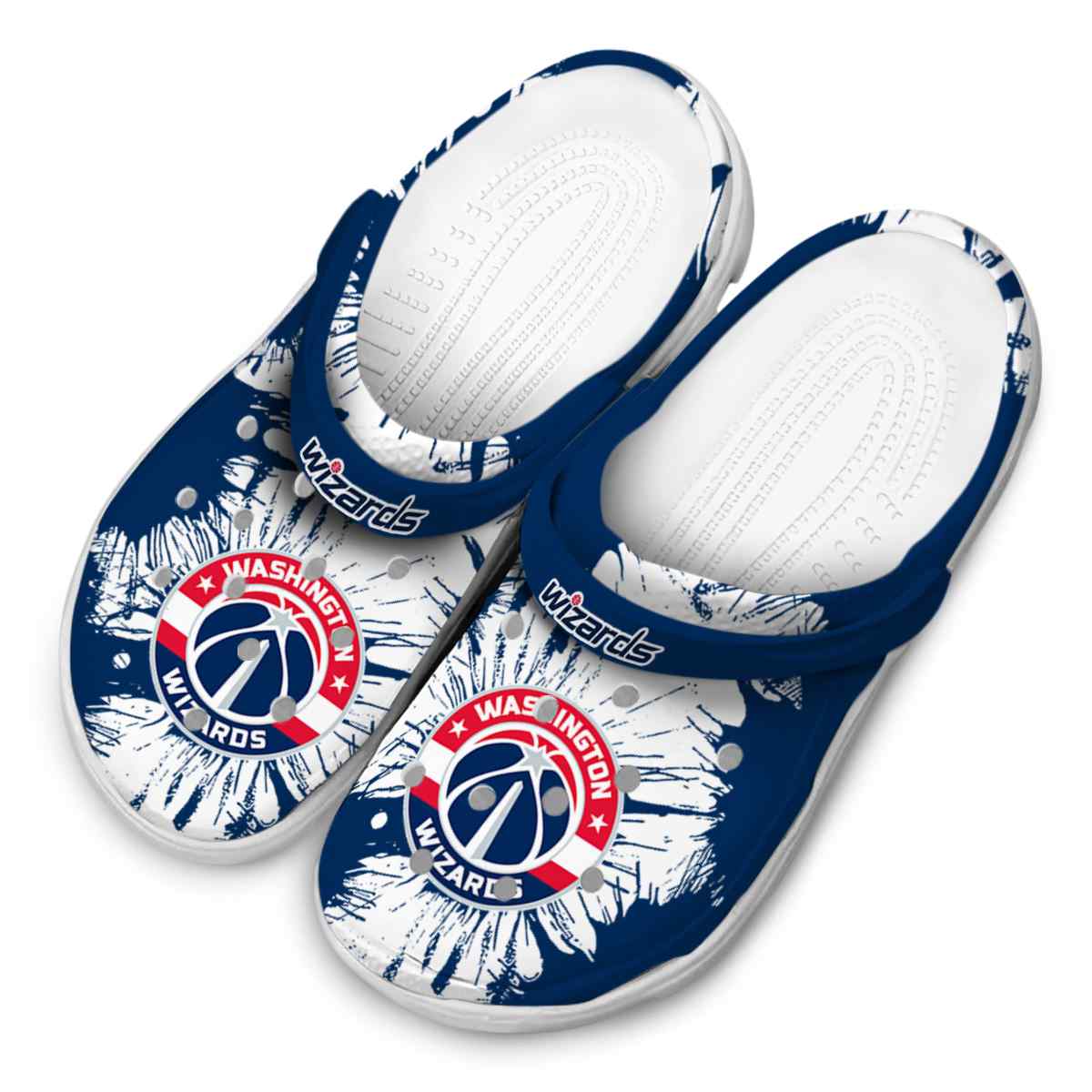 Merchidea Washington Wizards NBA Sport Crocs Crocband Clogs Shoes Comfortable For Men Women and Kids