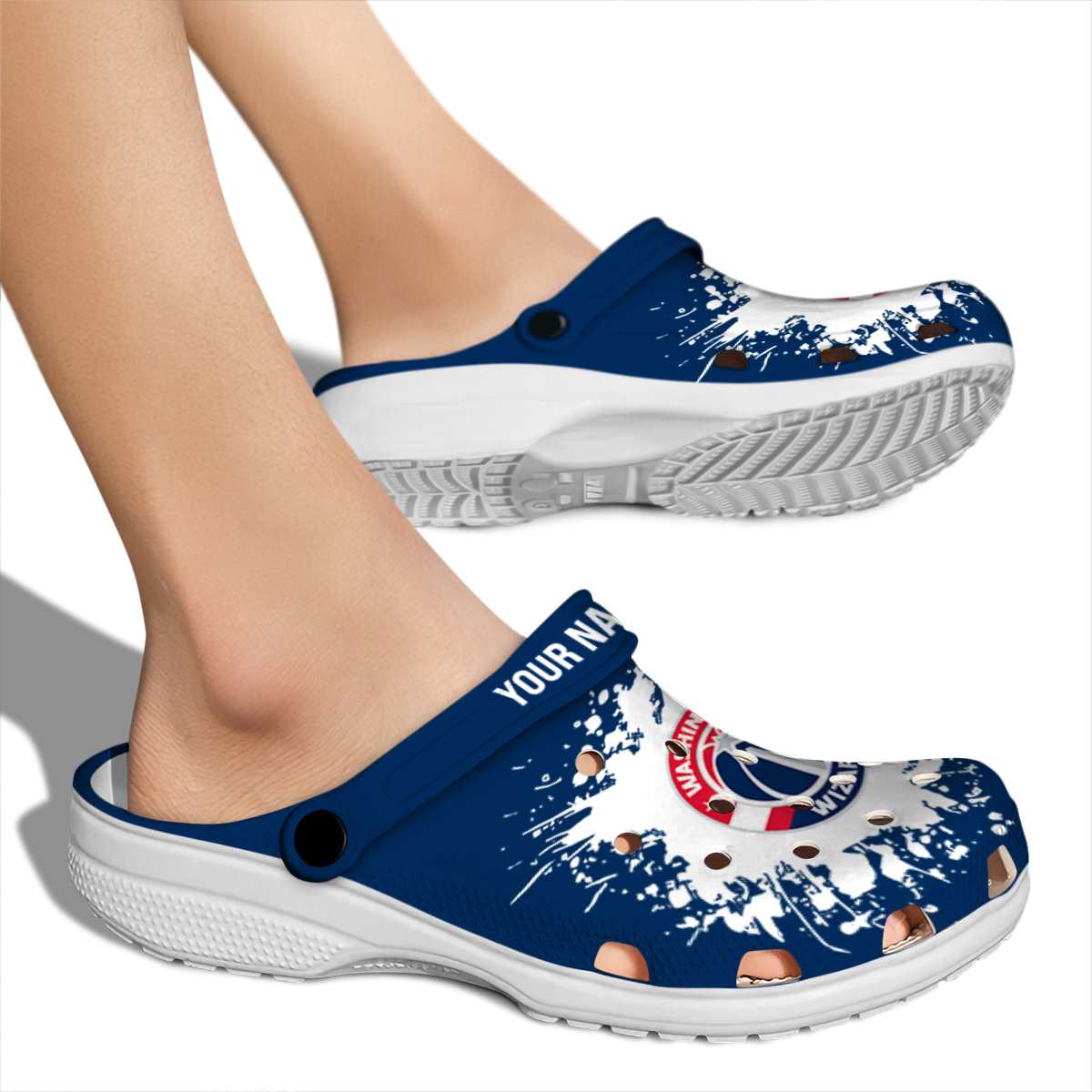 Merchidea Washington Wizards NBA Sport Crocs Crocband Clogs Shoes Comfortable For Men Women and Kids
