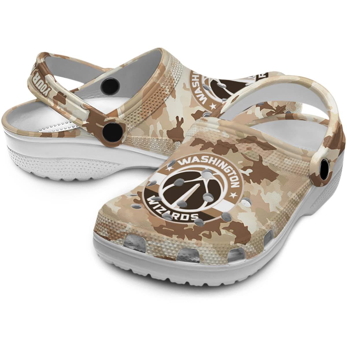 Merchidea Washington Wizards NBA Sport Crocs Crocband Clogs Shoes Comfortable For Men Women and Kids