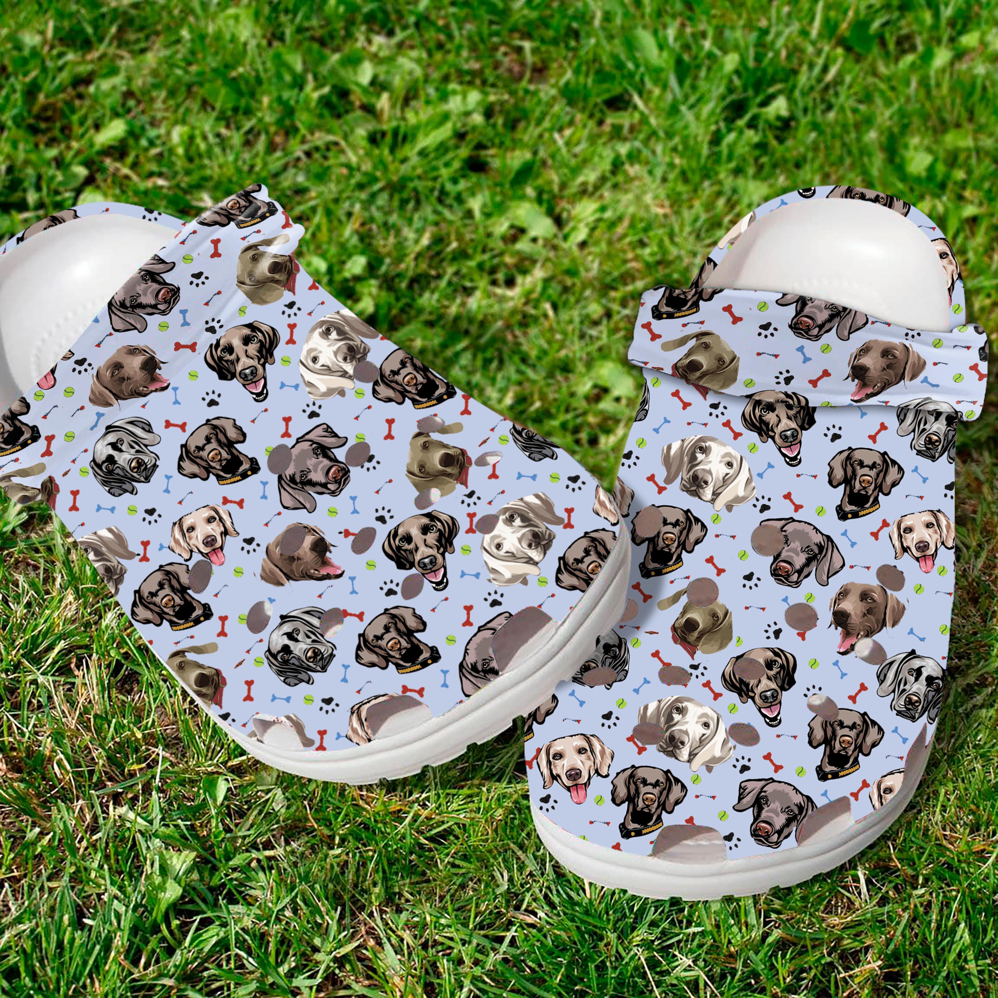 Merchidea Weimaraner Dog Crocs Crocband Clogs Shoes Comfortable For Men Women and Kids