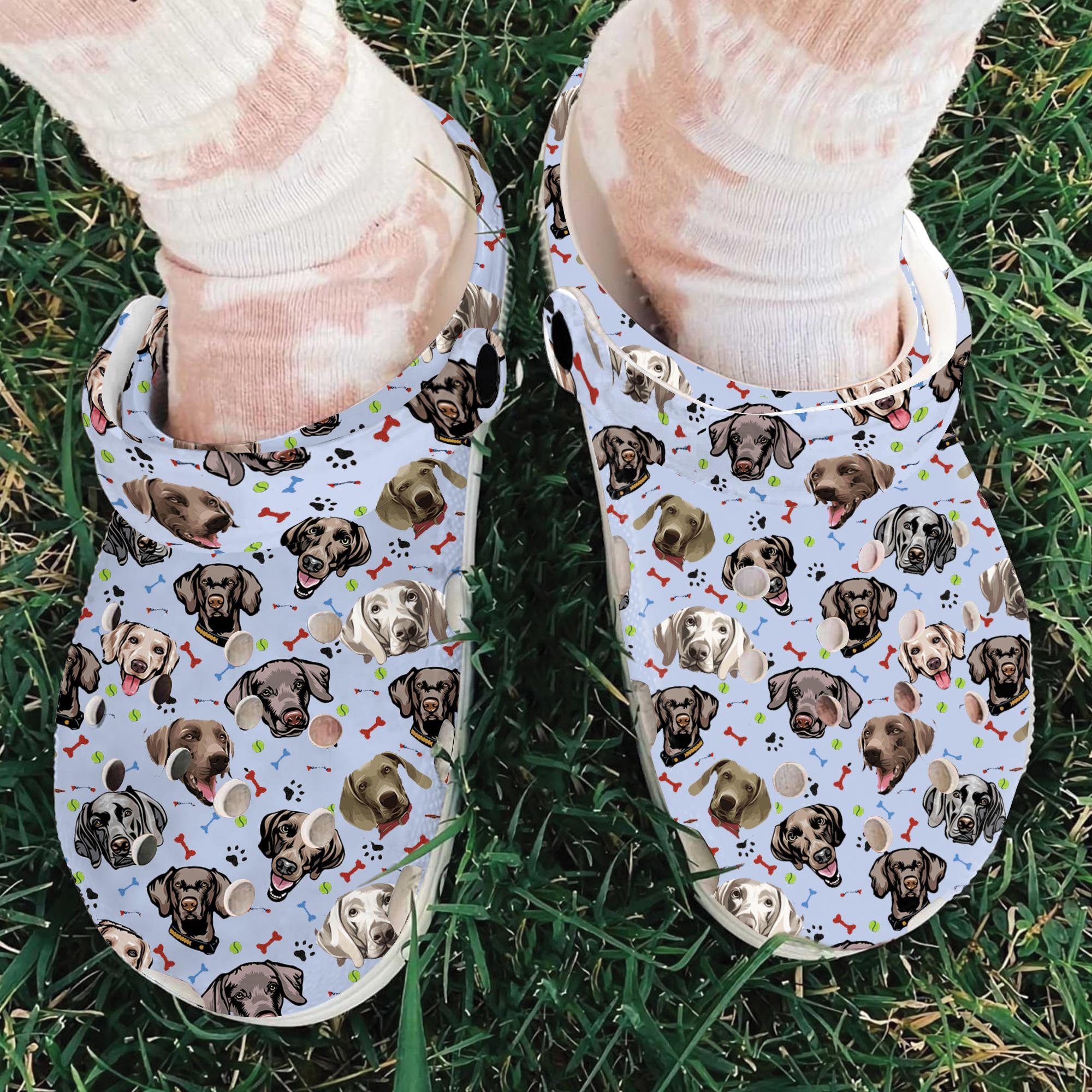 Merchidea Weimaraner Dog Crocs Crocband Clogs Shoes Comfortable For Men Women and Kids