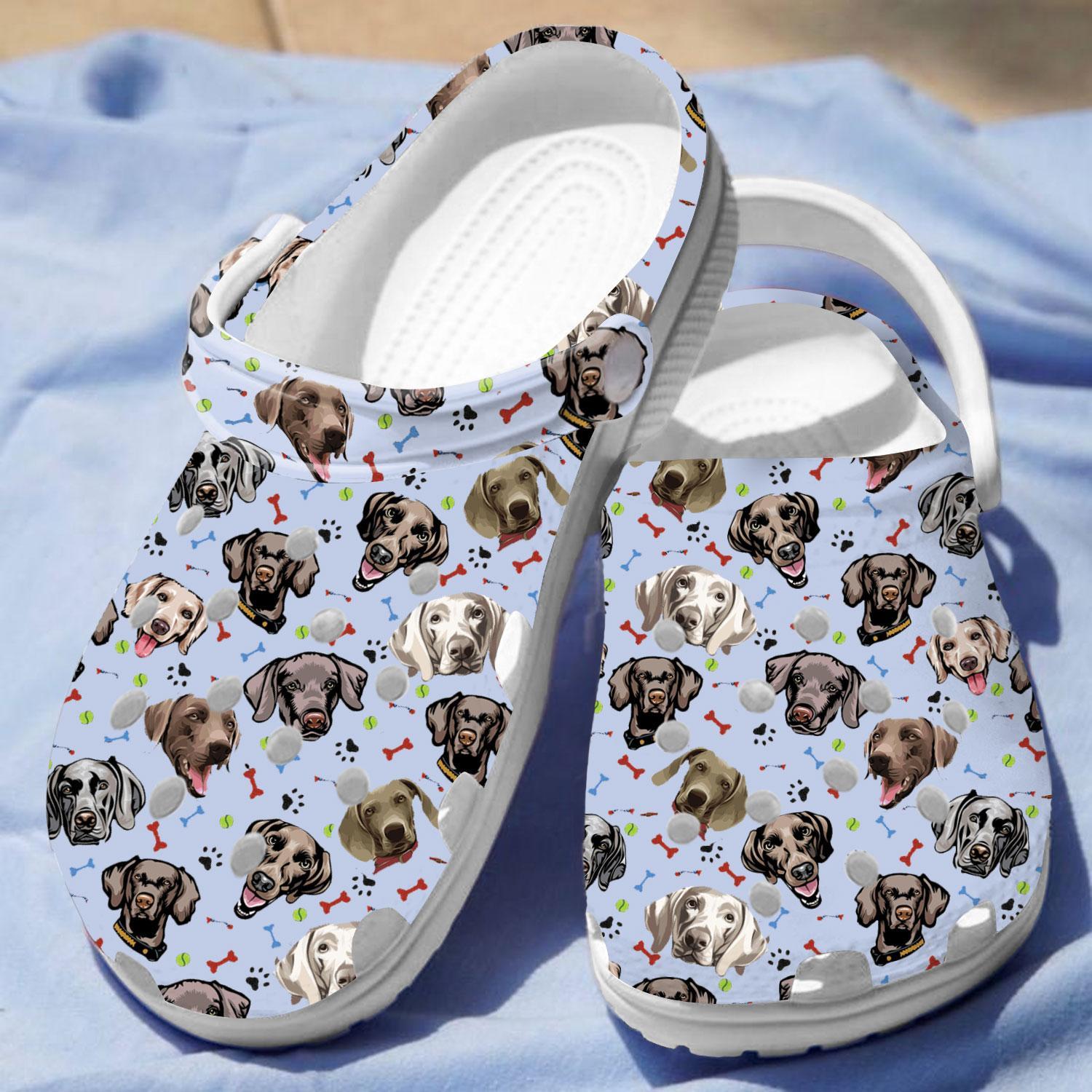 Merchidea Weimaraner Dog Crocs Crocband Clogs Shoes Comfortable For Men Women and Kids