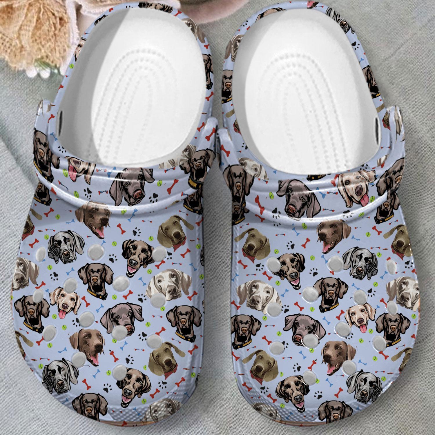 Merchidea Weimaraner Dog Crocs Crocband Clogs Shoes Comfortable For Men Women and Kids