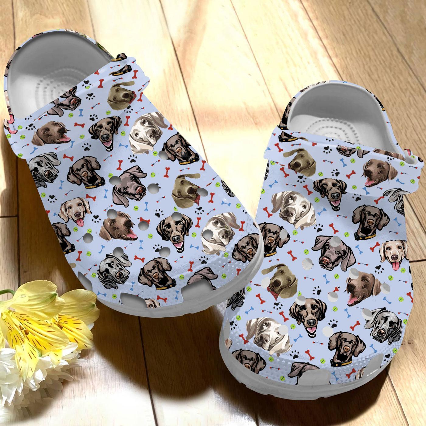 Merchidea Weimaraner Dog Crocs Crocband Clogs Shoes Comfortable For Men Women and Kids